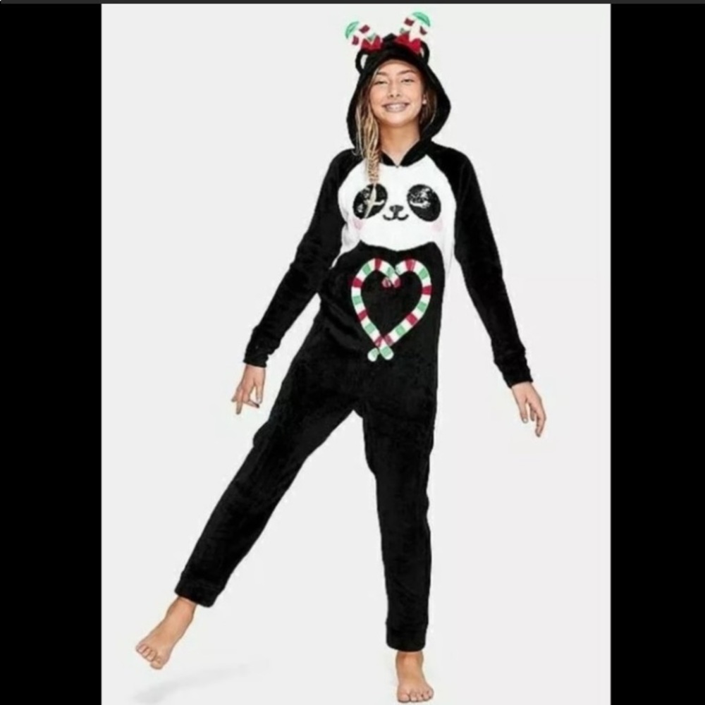 Justice Hooded Panda Christmas Onesie